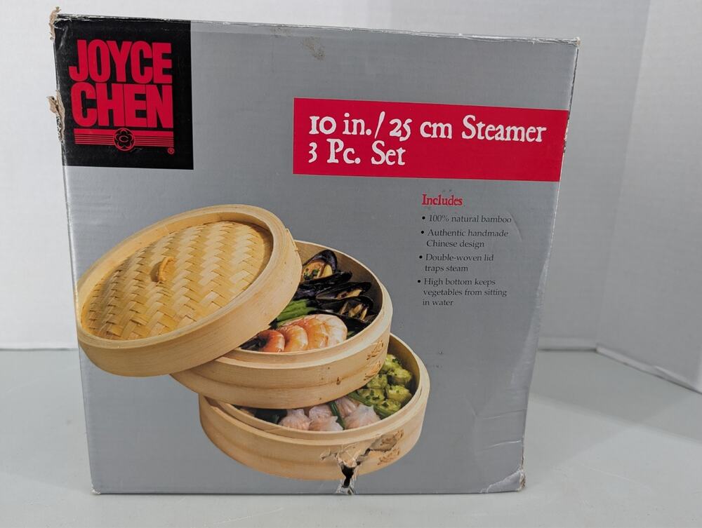 Joyce Chen 2-Tier Bamboo Steamer Baskets 10-Inch